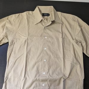 Ike Behar men's tan 15 1/2- 35 shirt (a1)